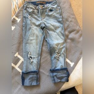 Joe's Jeans Light Blue Distressed Ankle Jeans